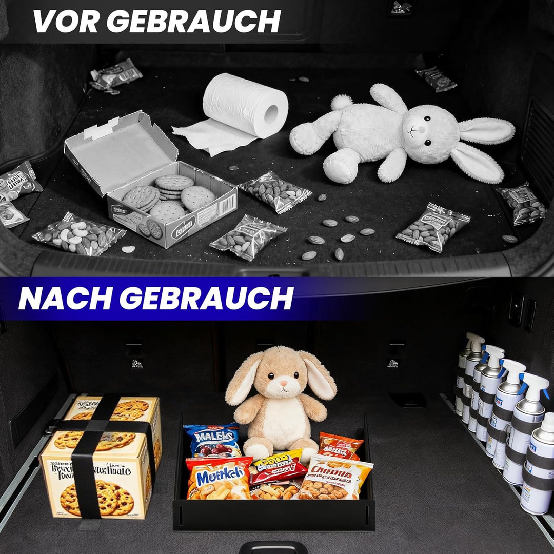 17 Stück Eisen Kofferraum Klett,Kofferraum Klett Fixierung,Auto Gepäckfixierung Kofferraum Organizer