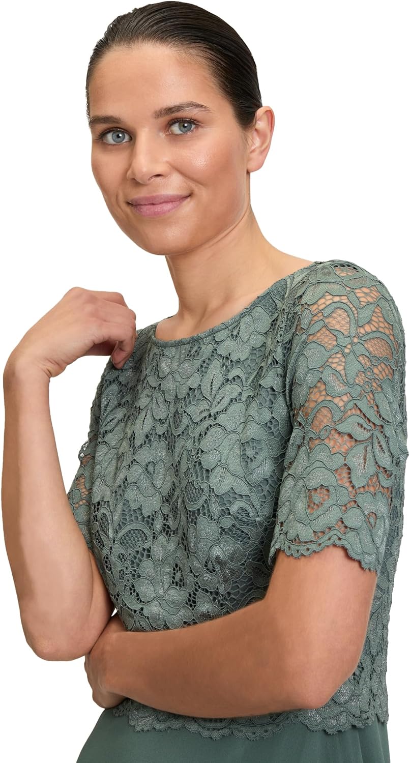 Vera Mont Damen Cocktailkleid mit Spitze Eucalyptus Leaf,38 40 Eucalyptus Leaf, 40 Eucalyptus Leaf
