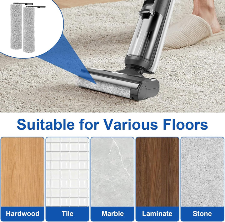 Fixbetter Ersatzbürstenrolle und HEPA-Filter passend für Tineco Floor One S5 Combo Akku-Nass- und Tr