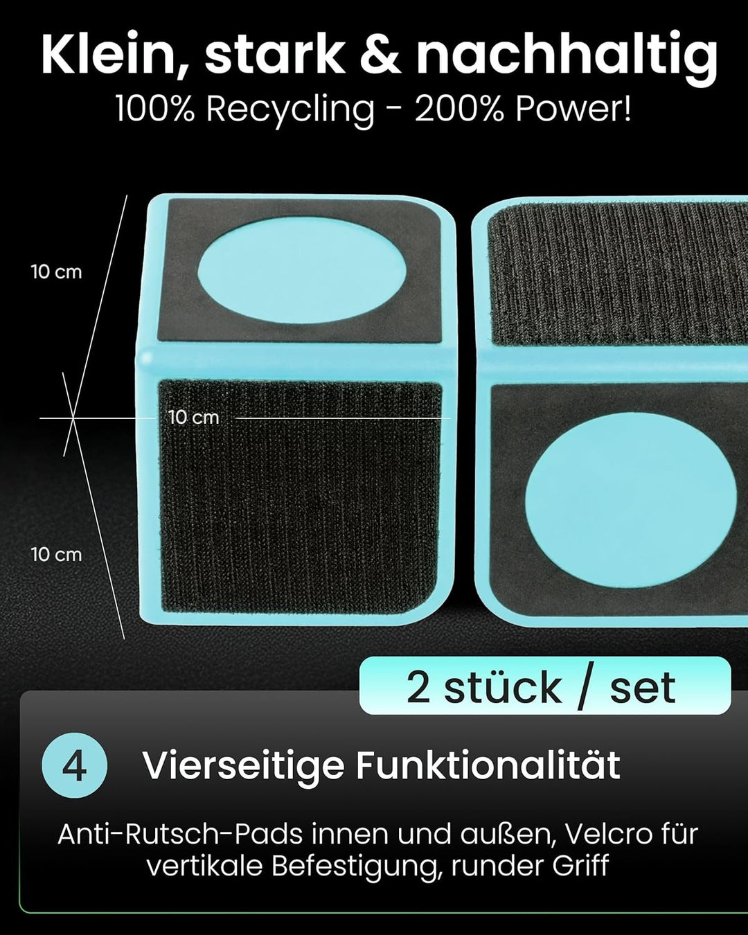 rati Nook 2x Kofferraum Organizer Klett & Antirutschpads Gepäckfixierung Kofferraum - Auf jeder Ober