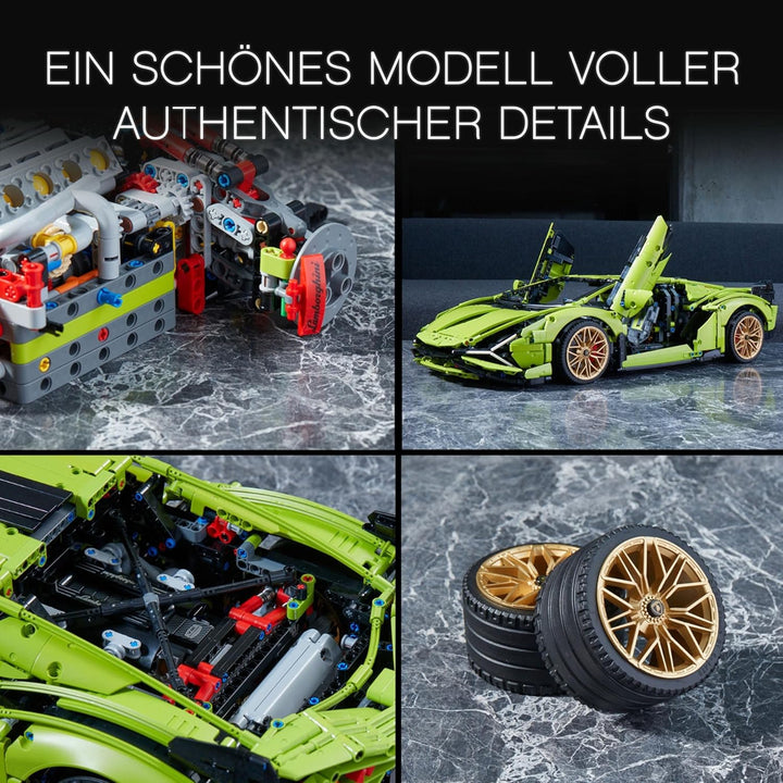 LEGO 42115 Technic Lamborghini Sián FKP 37 Rennwagen, Modell-Bauset für Erwachsene, Geschenkidee für