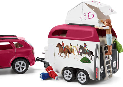 schleich 42535 Abenteuer mit Auto und Pferdeanhänger, für Kinder ab 5-12 Jahren, HORSE CLUB - Spiels