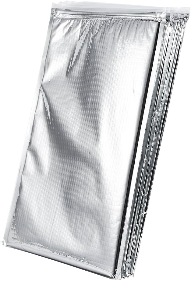 Keenso Picknick Aluminiumfolie Isolierbeutel, 5 STK/Set Camping Lebensmittel Aufbewahrungsbeutel Alu