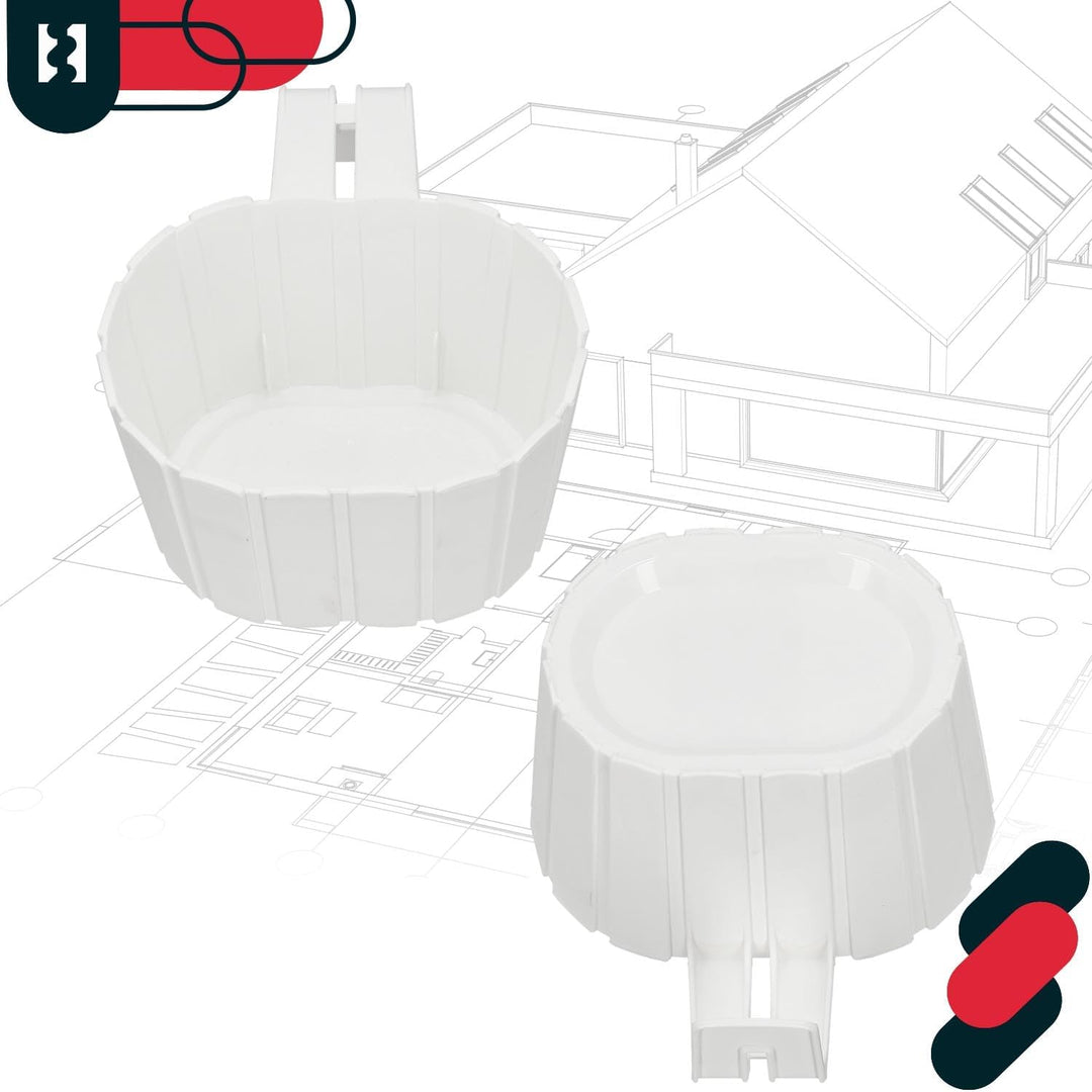 KOTARBAU® 6er Set Blumentopf Hängend - Pflanzkübel - 20 x 14 cm H: 13 cm Weiss - Übertopf Kunststoff