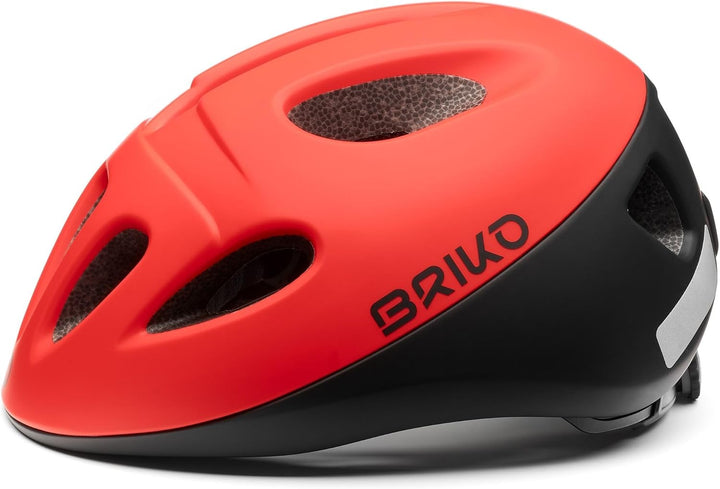 Briko Jungen Fury Fahrradhelm, Blau-rot, XS