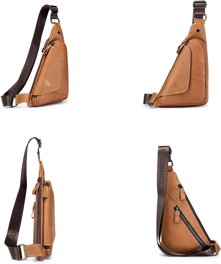 pundarika brusttasche herren leder Kleine umhängetasche herren sling bag Leder Crossbody bag Tasche