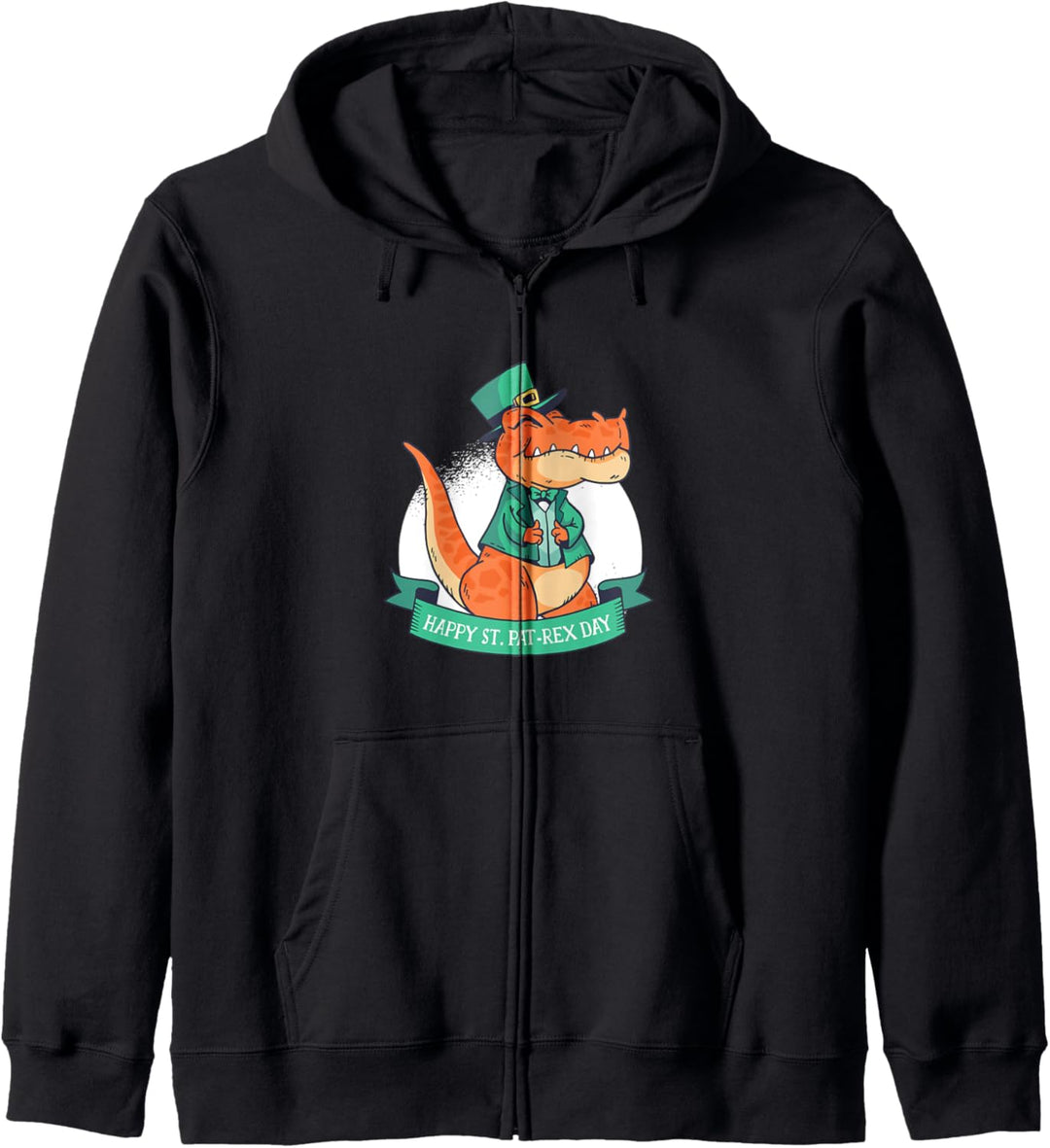 Happy St Patricks Day Lustiges Dinosaurier T-Rex Kapuzenjacke