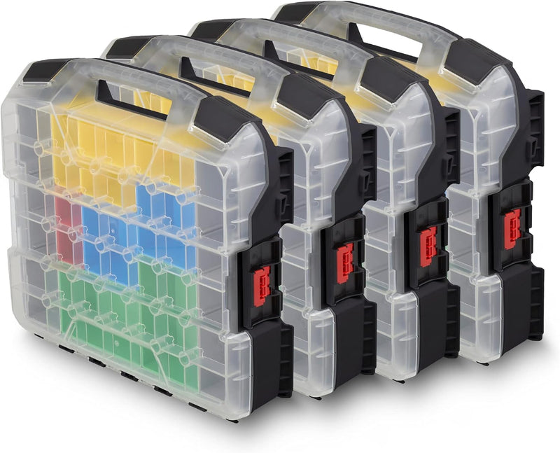 L-BOXX Sortimo W-BOXX 102 schwarz inkl. Insetboxes 4er Set | Sortimentskasten L-Case | Schraubenbox