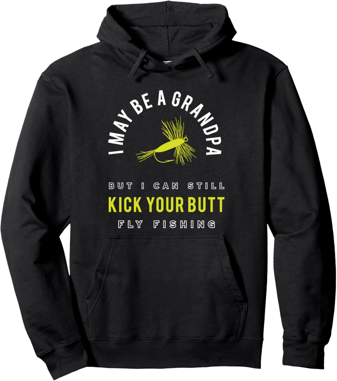 Lustige Mens Opa Fliegenfischen Pullover Hoodie