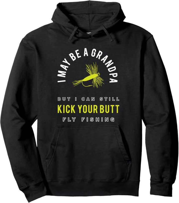 Lustige Mens Opa Fliegenfischen Pullover Hoodie