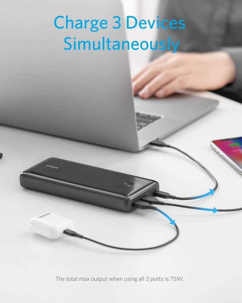 Anker 737 Powerbank(PowerCore 26K für Laptop) mit PD Netzteil, Power Delivery Ladeset für USB-C MacB