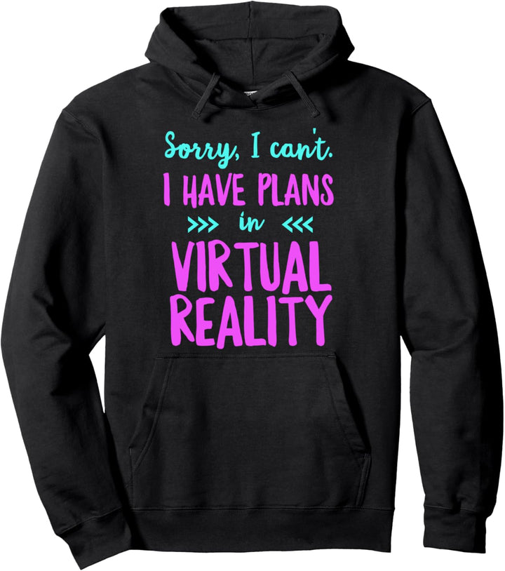 VR-Zitat AR Future Tech Digital World Funny Virtual Reality Pullover Hoodie