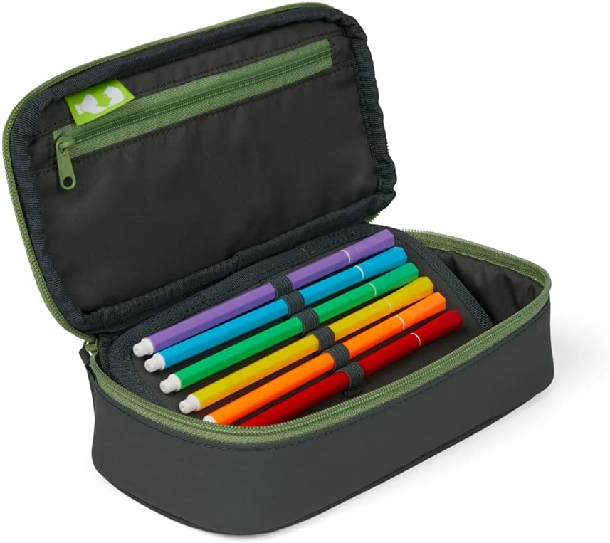 satch Schlamperbox Mäppchen gross, Trennfach, Geodreieck Be Brave - Grün, Be Brave - Grün