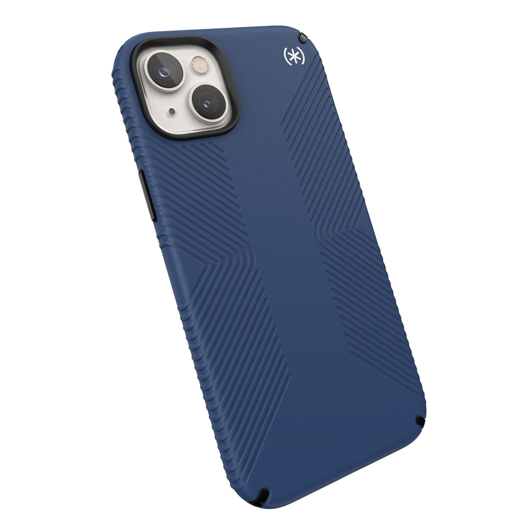 Speck Presidio Grip 2 Schutzhülle für Apple iPhone 14 Plus, Küstenblau Coastal Blue/Black/White, Coa