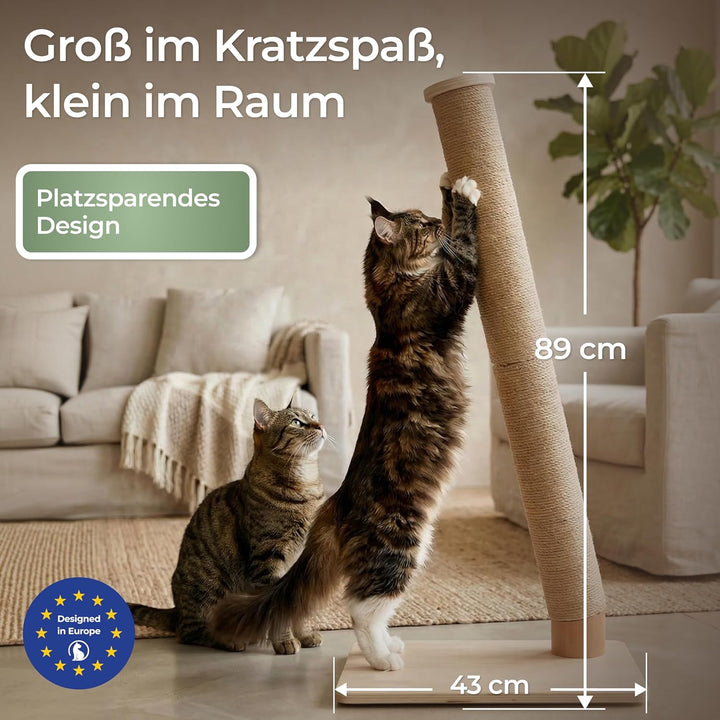 WOOWOOD Kratzbaum Katze - Extrem Stabil, Kratzsäule XXL, Kratzbaum Klein - Kratzstamm für kleine und