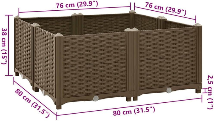 vidaXL Hochbeet Pflanzkasten Pflanzbeet Gemüsebeet Blumenbeet Blumenkasten Frühbeet Gartenbeet Pflan