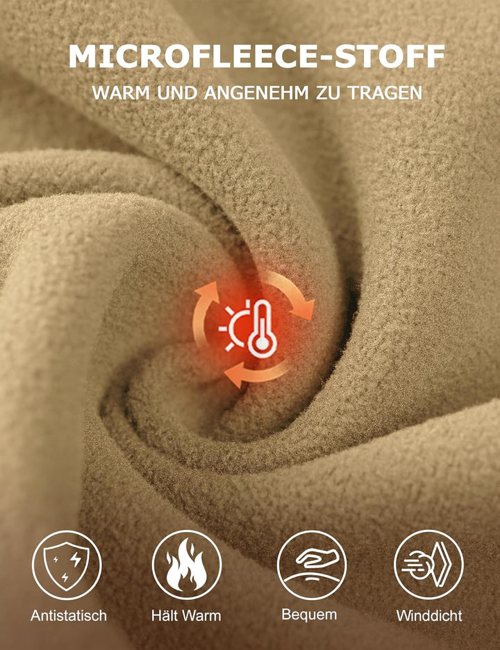 TACVASEN Herren Militär Outdoor Fleecejacke Warme Taktische Jacke Fleece Jacket XL Khaki, XL Khaki
