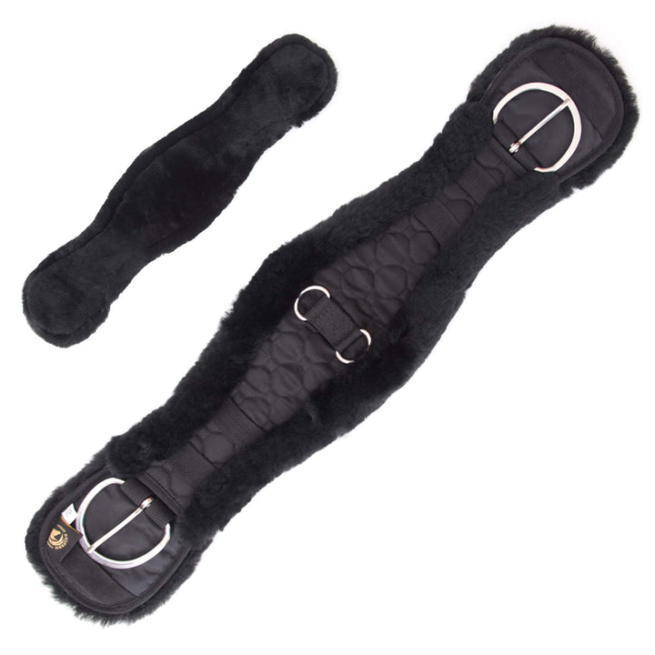 Merauno® Lammwolle Western Konturgurt Sattelgurt, aus Qualitäts Merino Lammwolle, spezielle anatomis