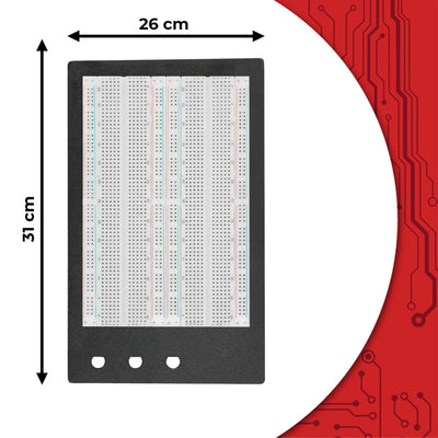 AZDelivery 3 x SYB-1660 Lötfreies Breadboard-Protoboard | Testschaltung Breadboard-Kit | Tie-Point 1