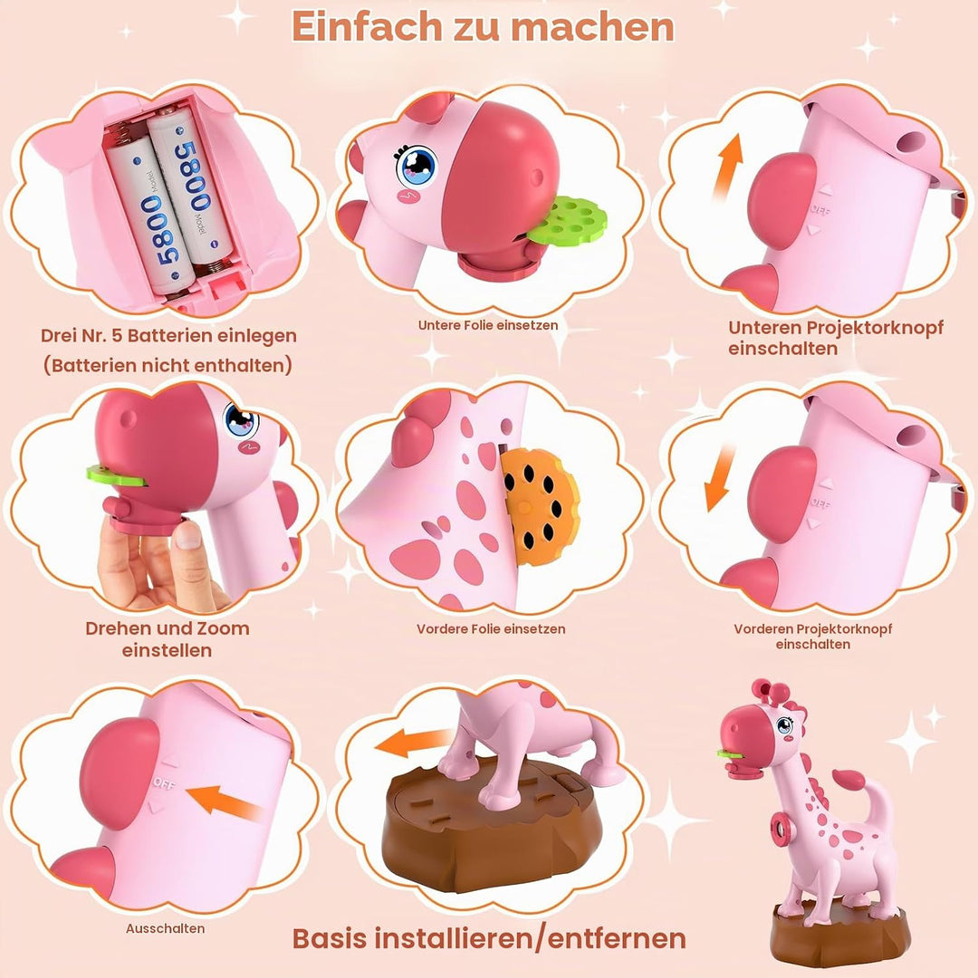 Zeichenprojektor für Kinder, CS COSDDI 2-in-1 Projektion und Zeichnung Projektor mit 96 Mustern und