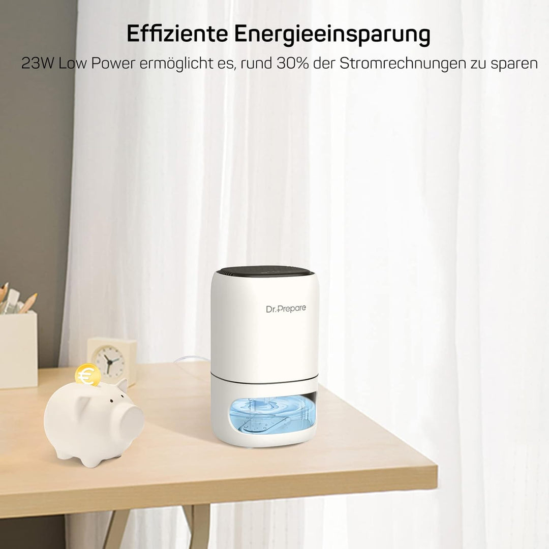 Dr.Prepare Luftentfeuchter Elektrisch 1L Entfeuchter Leise Luftentfeuchter Tragbarer Raumentfeuchter