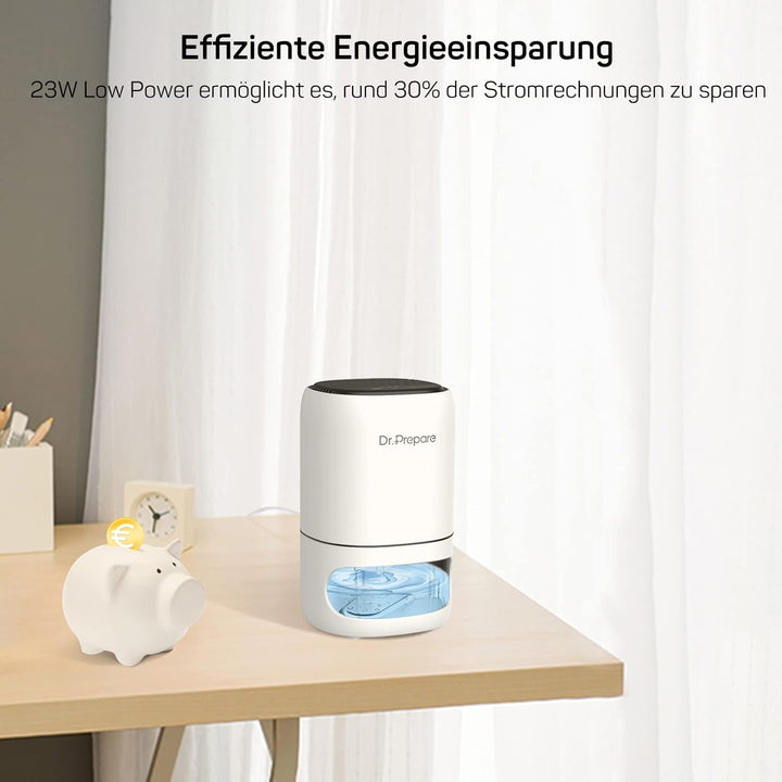 Dr.Prepare Luftentfeuchter Elektrisch 1L Entfeuchter Leise Luftentfeuchter Tragbarer Raumentfeuchter