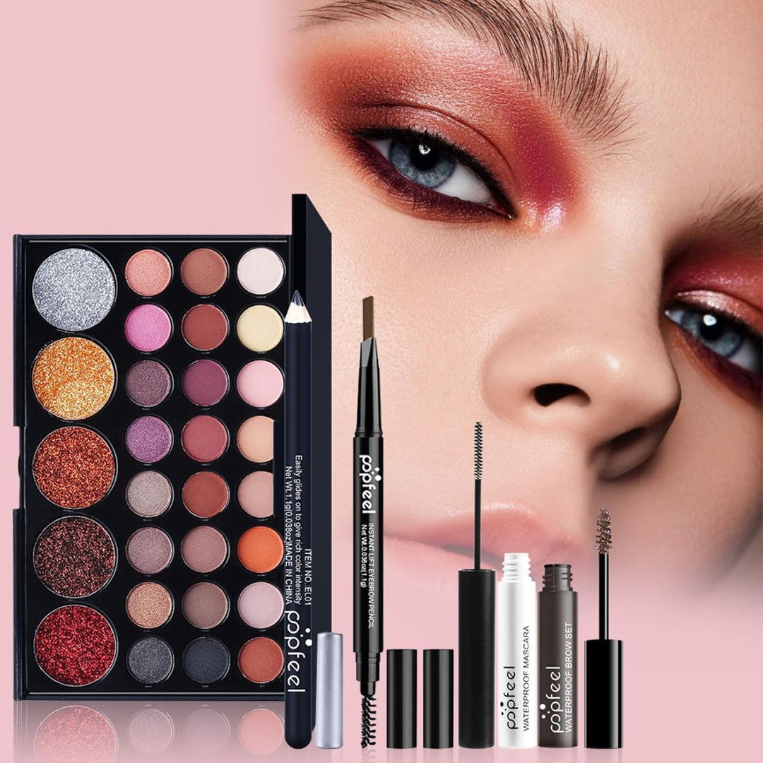 CHSEEO Schmink Geschenkset Make-Up Set Kosmetik Makeup Paletten Schminkkoffer Schminke für Gesicht,