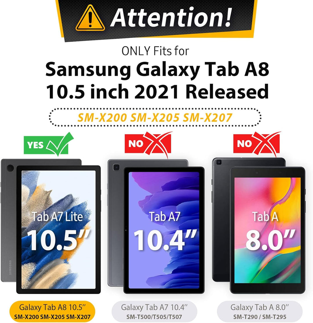 Timecity Hülle für Samsung Galaxy Tab A8 10.5 Zoll 2022 SM-X200/SM-X205/SM-X207, Stossfeste Robust m