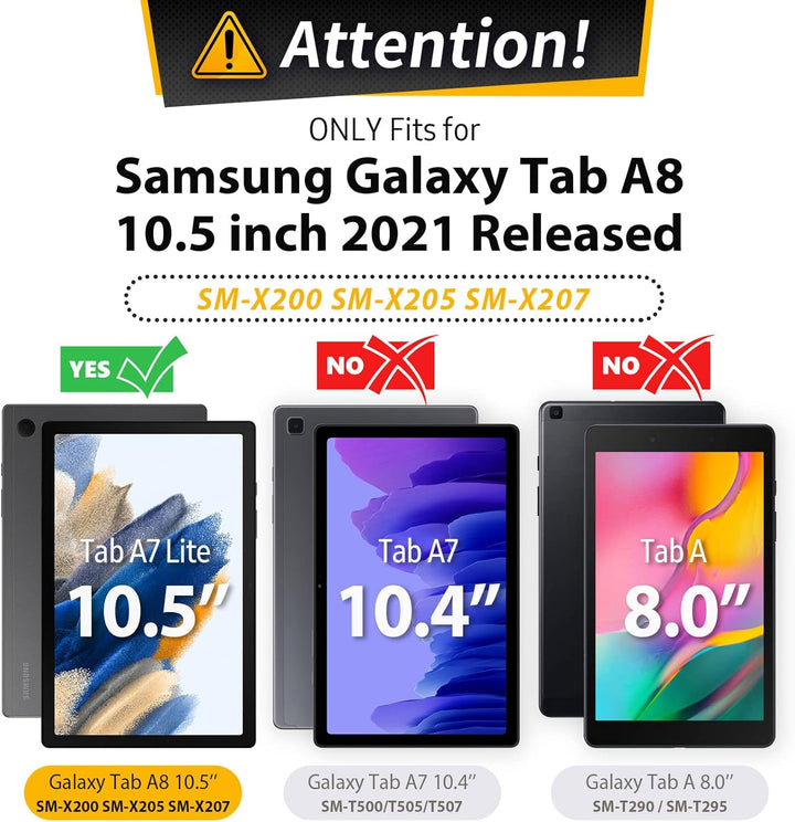 Timecity Hülle für Samsung Galaxy Tab A8 10.5 Zoll 2022 SM-X200/SM-X205/SM-X207, Stossfeste Robust m
