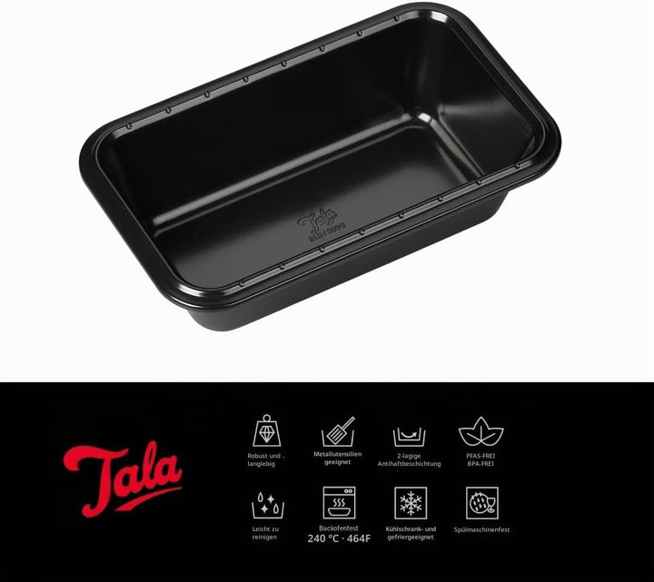 Tala Performance Brotform 900g 24 x 14,4 cm Kohlenstoffstahl mit Whitford Eclipse Antihaftbeschichtu