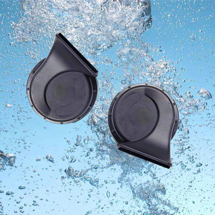 Autohupe Car Horn Autoschneckenhörner 130DB LKW-Hupe Lufthorn Doppeltonlautsprecher Schwarzes elektr