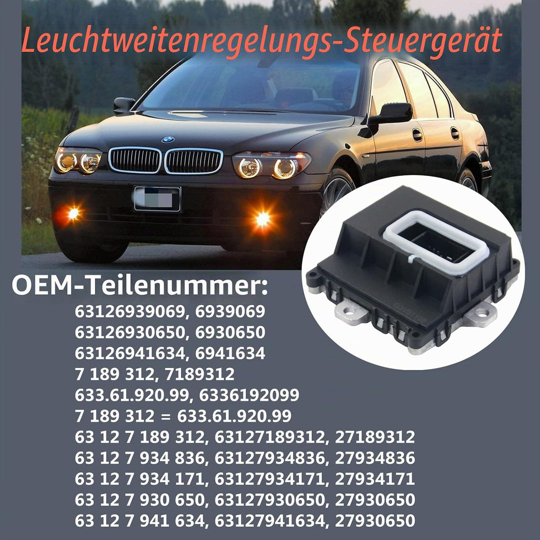 Bisenya Steuergerät für adaptiven Scheinwerferantrieb Cornering Ballast 63127189312 63127934836 Ersa