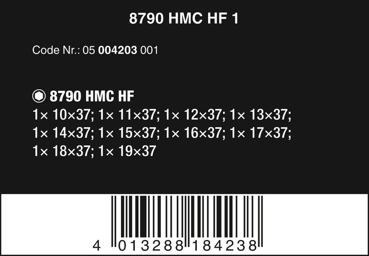 Wera 05004203001 8790 HMC HF 1 Zyklop Steckschlüsseleinsatz-Satz, mit Haltefunktion, 10-teilig