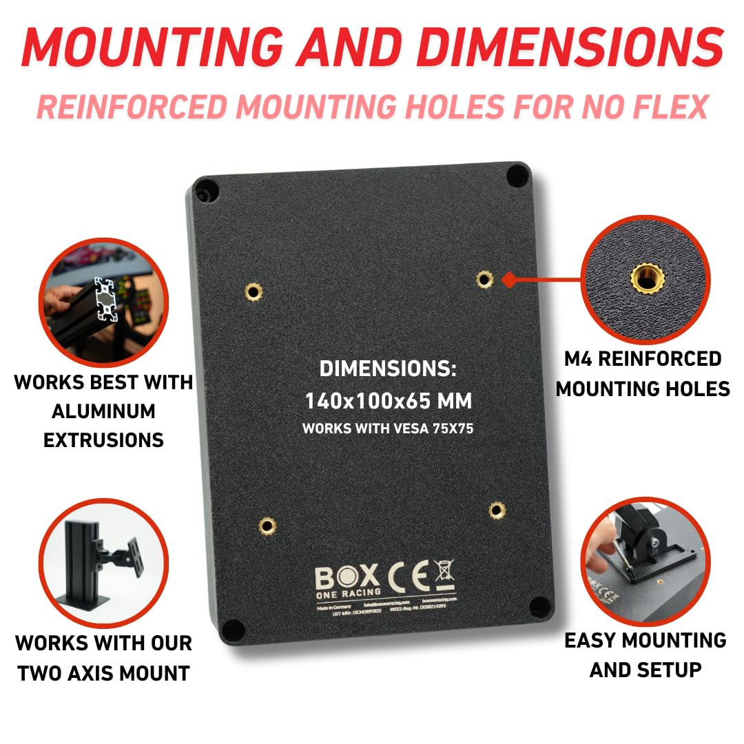 GTM-M2 SimRacing Button Box mit 17 Funktionen – PC-Seitenkonsole für Simracer | LED-Engine-Start & Z