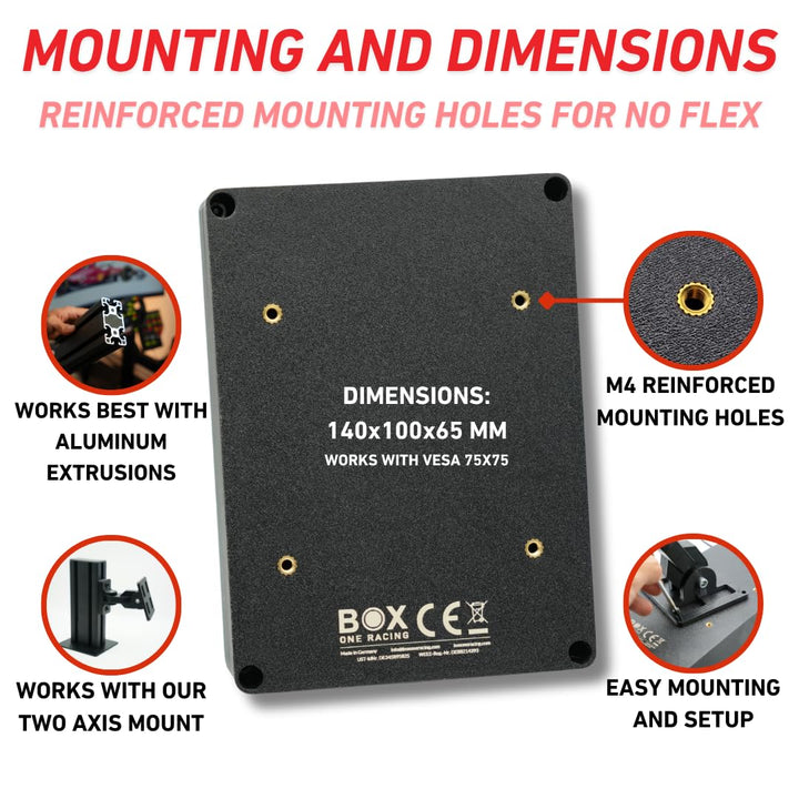 GTM-M2 SimRacing Button Box mit 17 Funktionen – PC-Seitenkonsole für Simracer | LED-Engine-Start & Z