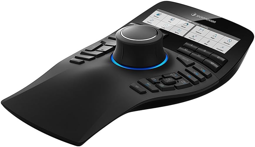 3Dconnexion SpaceMouse Enterprise (3D-Maus, kabelgebunden, LCD-Display, schwarz)