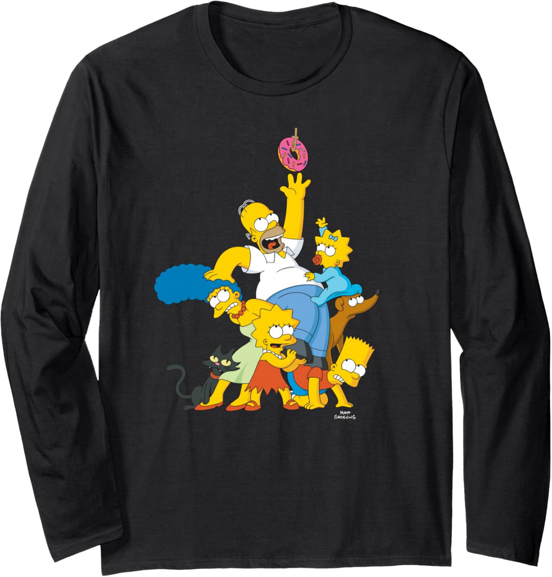 The Simpsons Family Donut Reach Langarmshirt