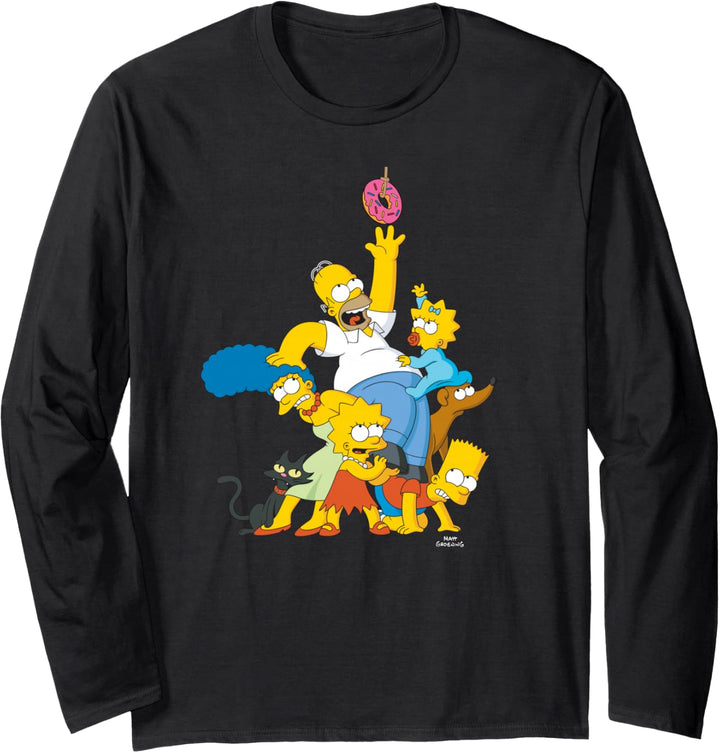 The Simpsons Family Donut Reach Langarmshirt