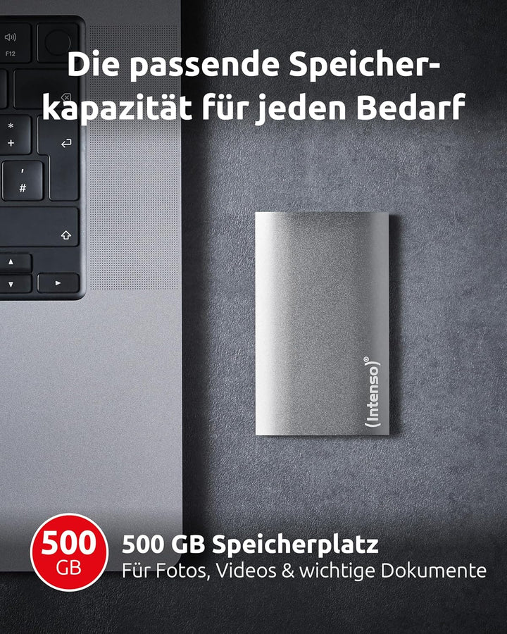 Intenso external SSD 1,8 512GB USB 3.0 Aluminium Premium, Festkörper-Laufwerk 500 GB Premium, 500 GB