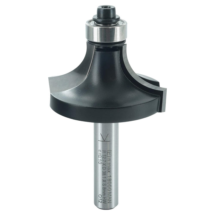 ENT 14300 Abrundfräser HW, Schaft (S) 8 mm, Durchmesser (D) 38,1 mm, NL 19 mm, R 12,7 mm, SL 32 mm,
