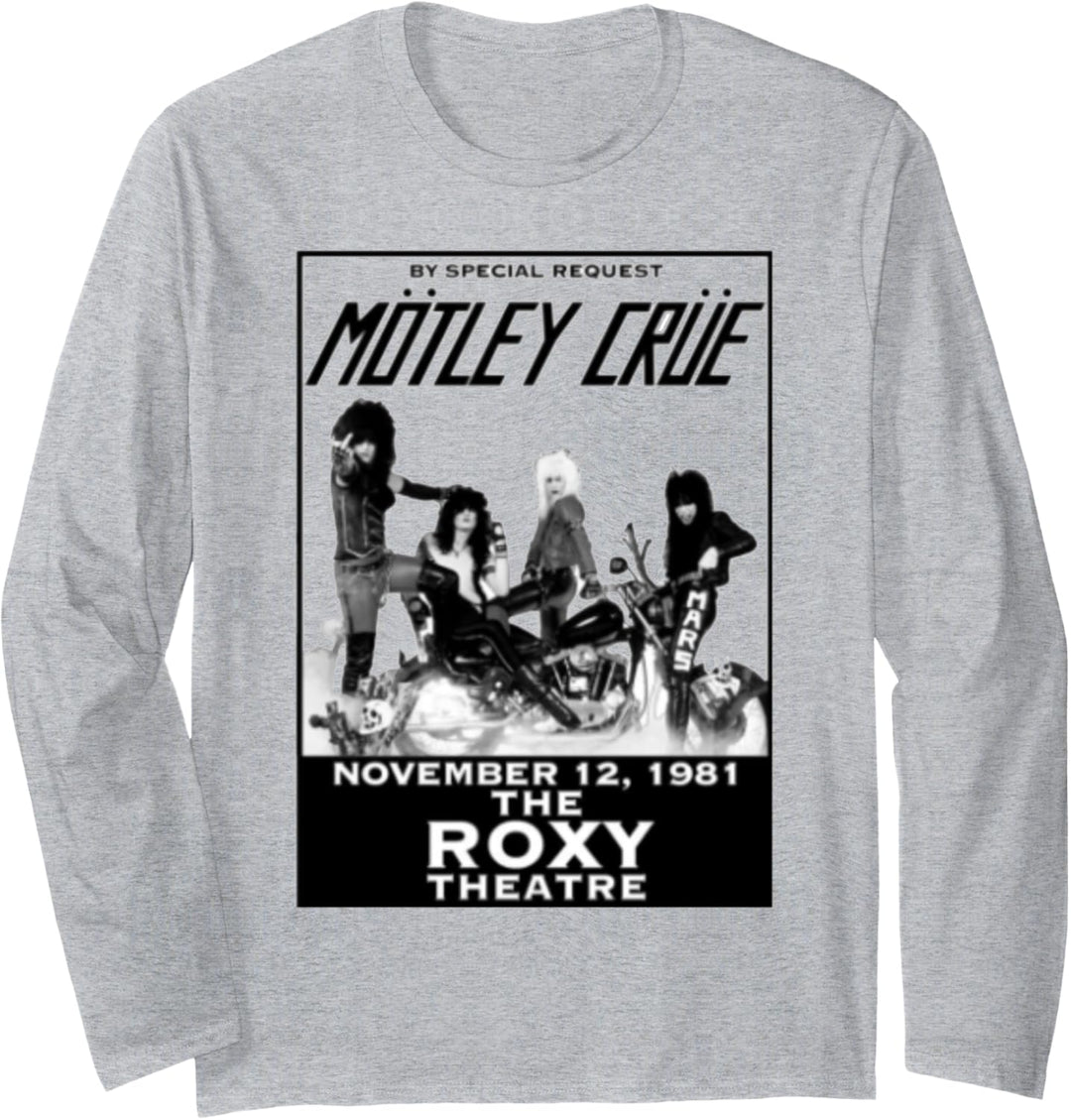 Mötley Crüe – Roxy Gig Poster Grey Langarmshirt