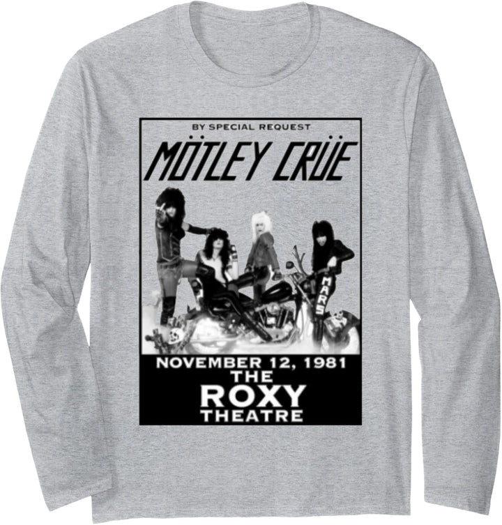 Mötley Crüe – Roxy Gig Poster Grey Langarmshirt