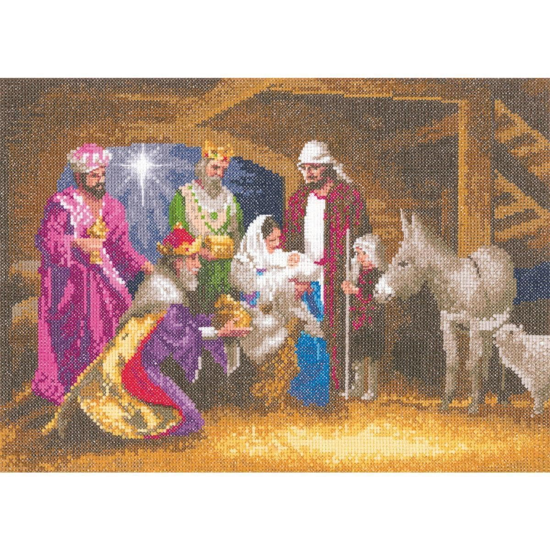 Heritage Kreuzstich Set Aida "Krippe (A)", Zählmuster, JCNA1285-A, 31x22cm