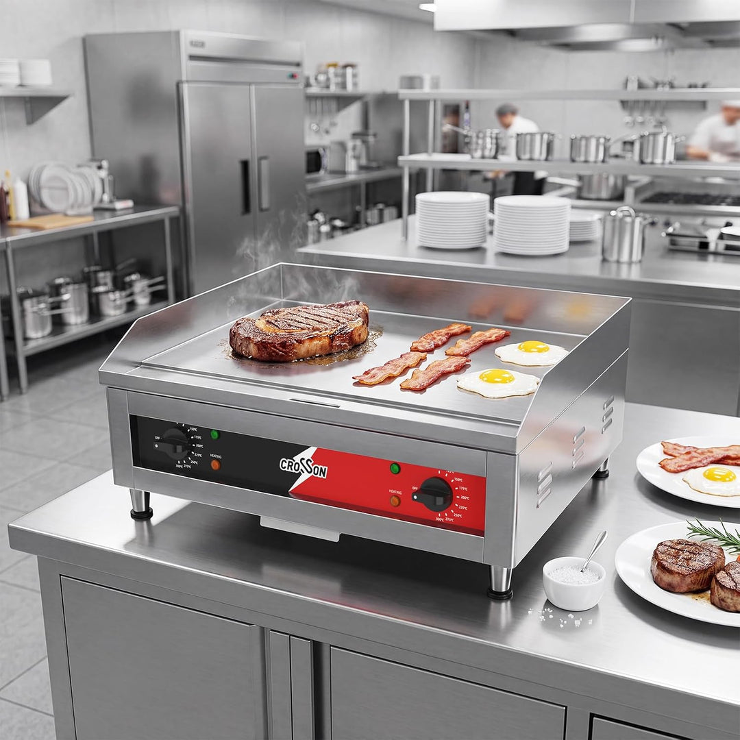 CROSSON 40.6 * 61Kommerzielle elektrische Arbeitsplattengrillplatte, Flat Top Hochleistungsgrillplat