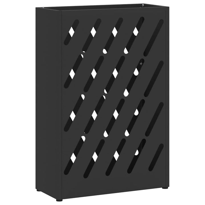 vidaXL Sonnenschirmhalter Schwarz 28 x 12 x 41 cm Stahl, Moderner Regenschirmständer, rechteckig, ro