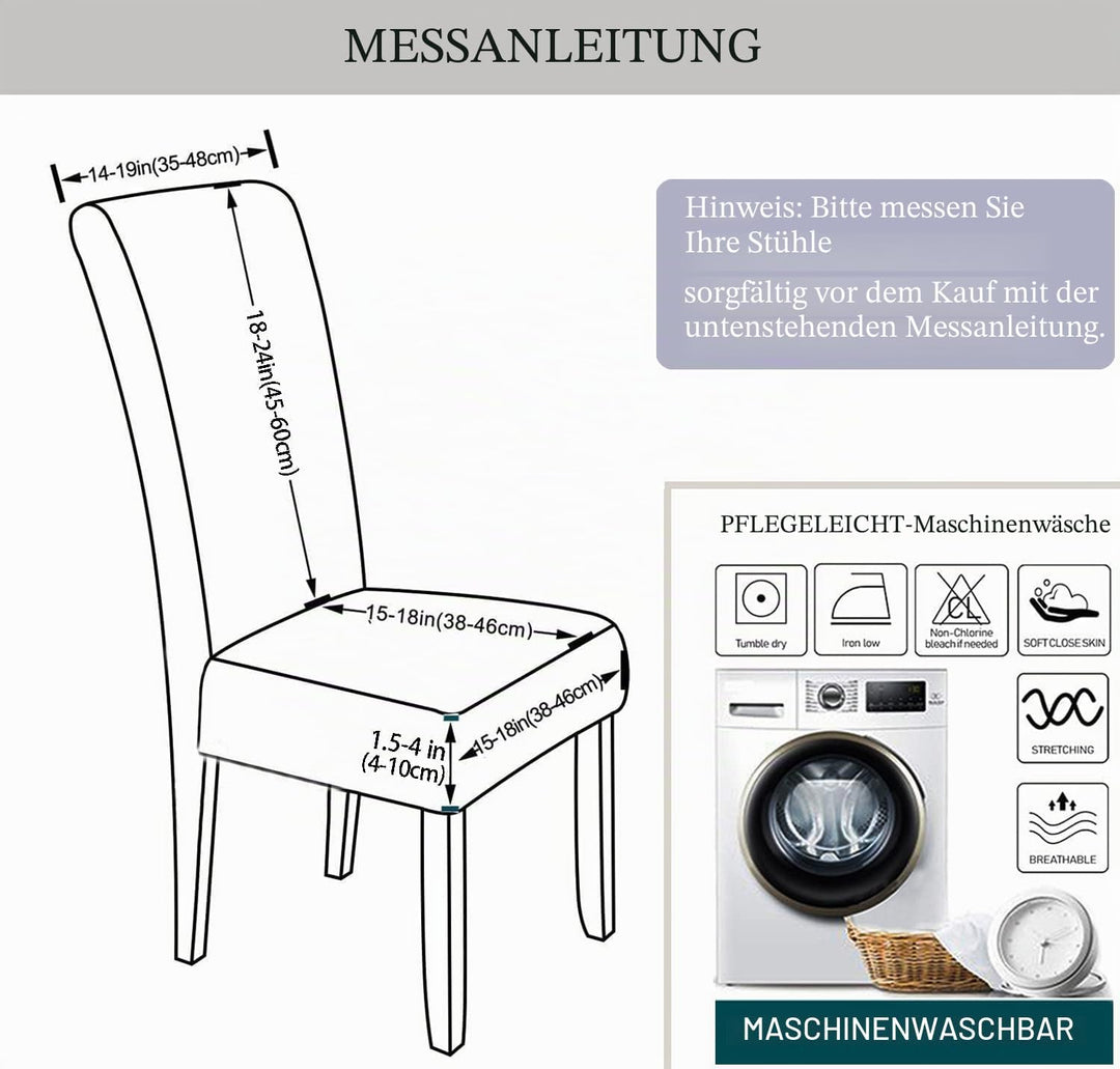KELUINA Moderne Stuhlhussen 1er/2er/4er/6er Set, Stretch Stulhhussen Schwingstuhl Elastisch Abnehmba