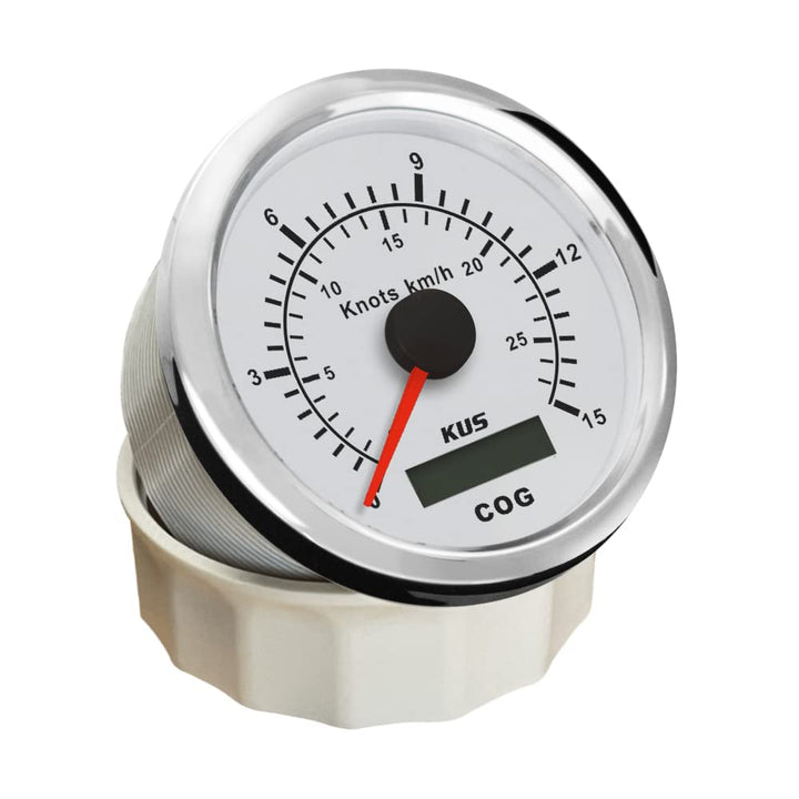 KUS GPS Tachometer Geschwindigkeitsmesser 15Knots 28KM/H Für Boot Yachten 85mm Mit Hintergrundbeleuc