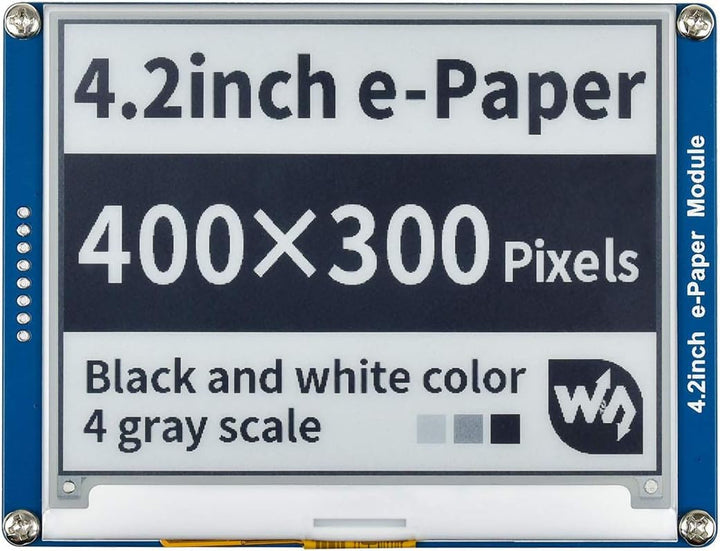 Waveshare 4.2 Inch E-Paper Display Module Kit 400 x 300 Resolution 3.3v/5v E-Ink Electronic Screen w