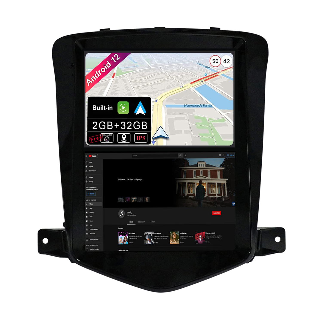 JOYX Android 12 IPS Autoradio Passt für Chevrolet Cruze (2006-2015) - Wireless Carplay Android Auto