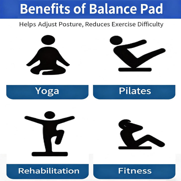 Balance Pad 40 x 33 x 6 cm – Rutschfestes Balancekissen für Gleichgewichts- &amp; Stabilitätstraining, F